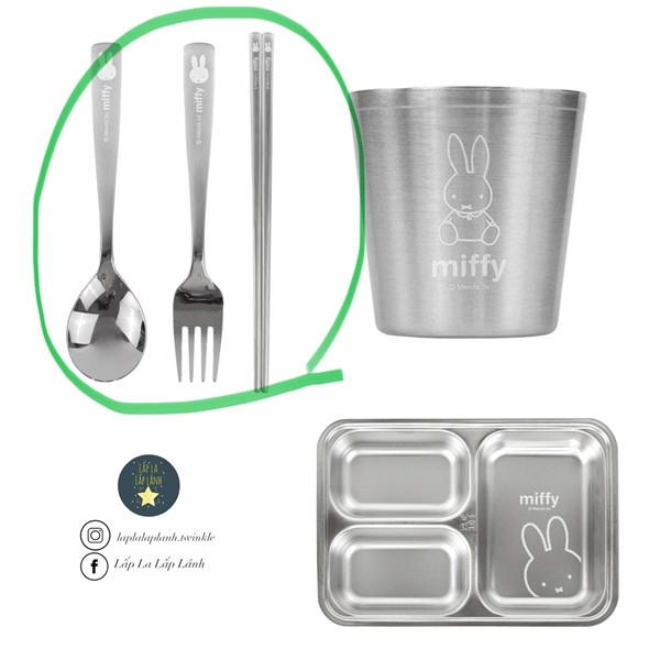 Dongyang Set muỗng nĩa đũa thỏ miffy