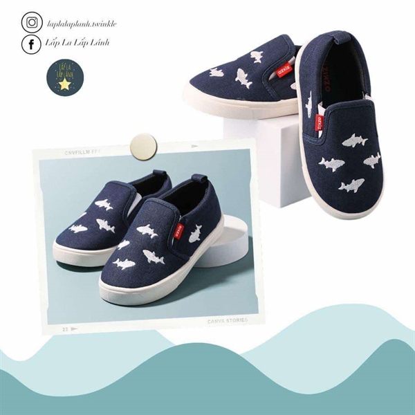 Ozkiz Slip on cá heo Navy size 150