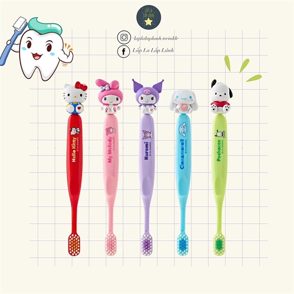 Atex Set bàn chải Sanrio 5 cái 3-5Y