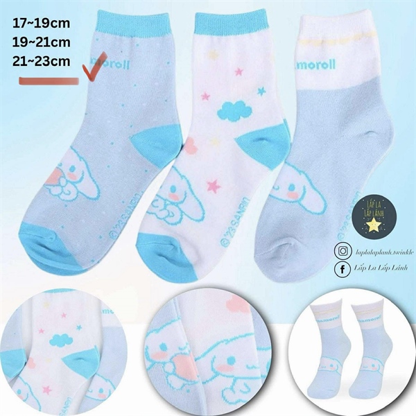 Renoma Set vớ 3p Cinnamoroll Cra