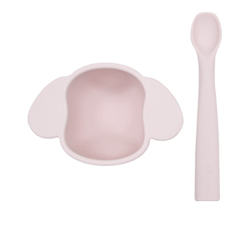 Rocou Set chén ăn và muỗng Cún Hồng