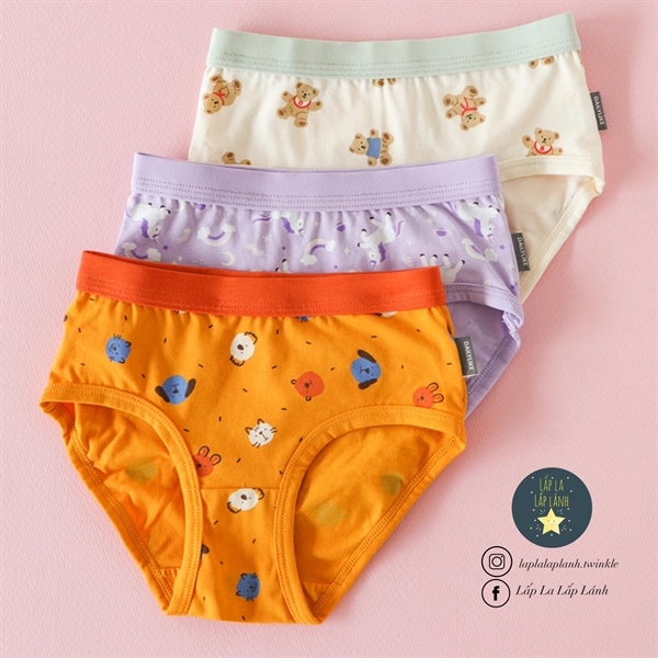 Dailylike set quần chip tam giác Girls 2 size 75 8-9y