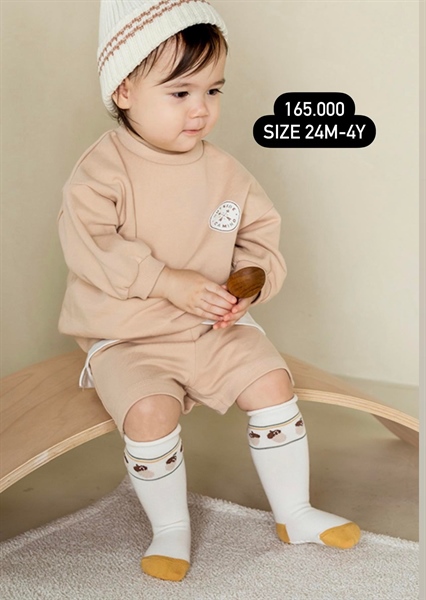 Happyprince Vớ trắng phối vàng size 24m-4y
