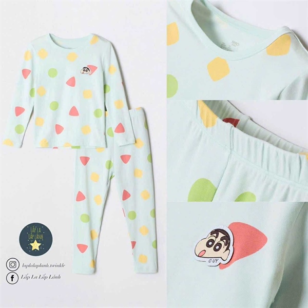 Spaokids Homewear SPLOGA9KU4 Shin dài tay cổ tròn