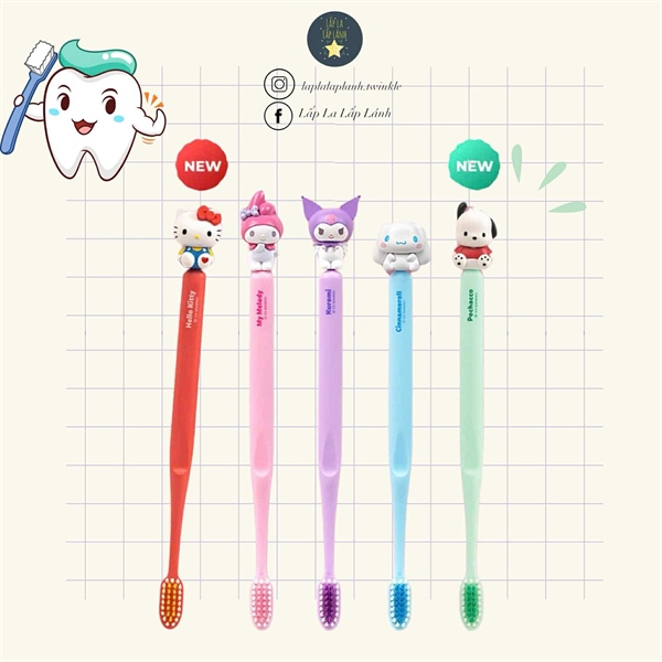 Atex Set bàn chải Sanrio 5 cái 6Y