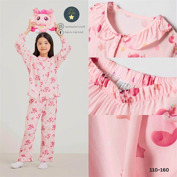 Spaokids Set pyjama SPPPF49KU8 dài tay cổ bèo