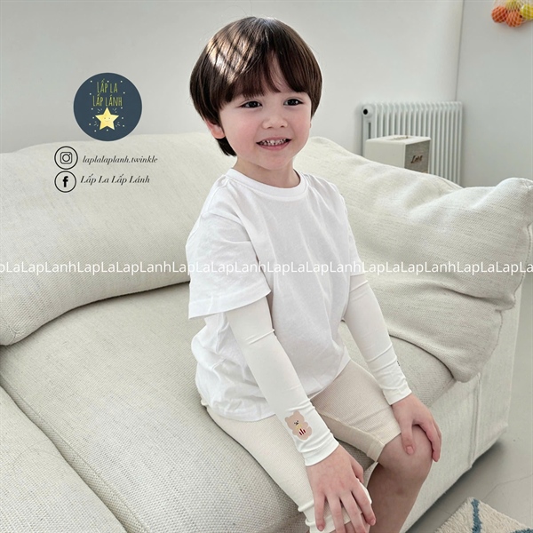 ECLL Găng chống nắng cho bé Gấu trắng size M