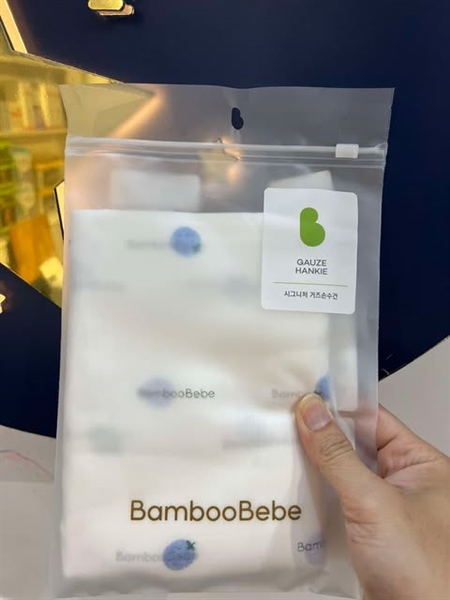 Bamboobebe Set 6 khăn sữa sợi tre họa tiết Rau quả size 38x38