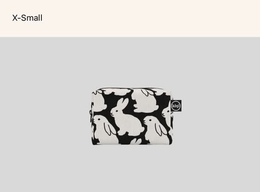 Gongjang Túi vải thỏ trắng nền đen size XS