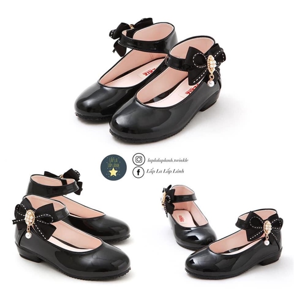 Ozkiz giày đen nơ