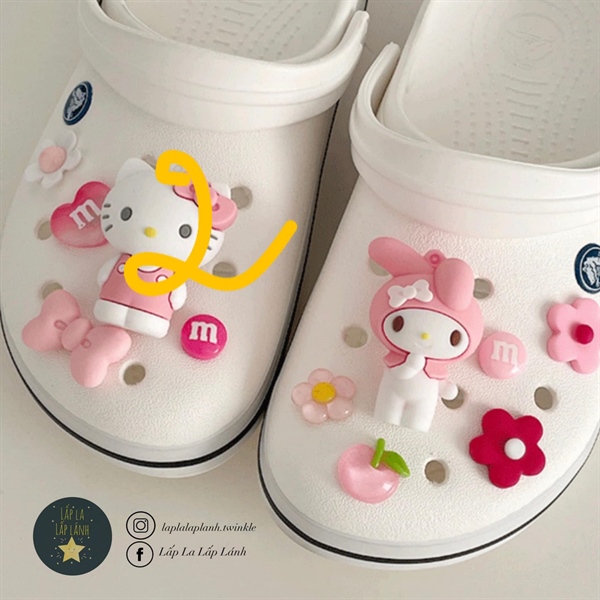 Crocs Jibbitz Hello kitty và thỏ