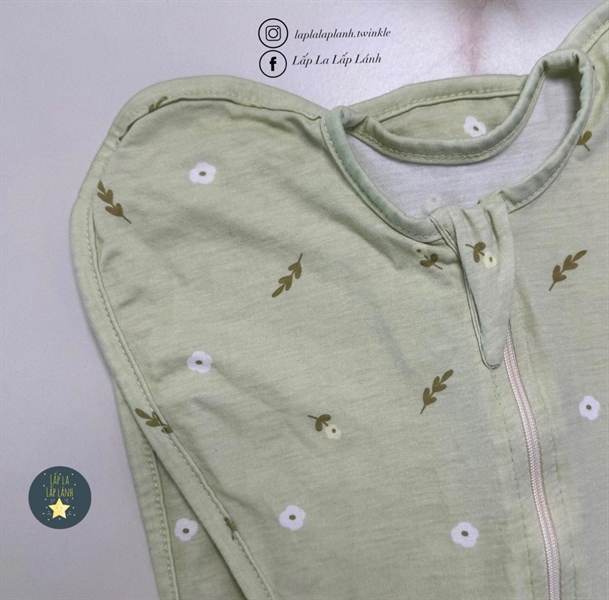 SundayHug Swaddle Kén ngủ size S (3-7kg) Flower Green