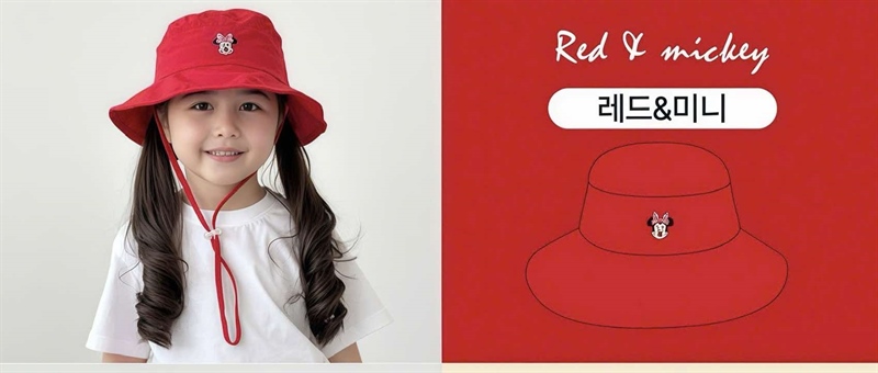 ECLL Nón bucket Minnie Đỏ