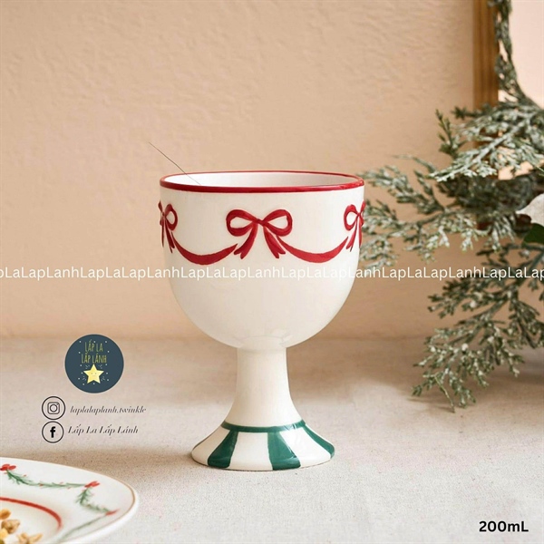 ModernHouse Ly sứ Nơ đỏ chân xanh