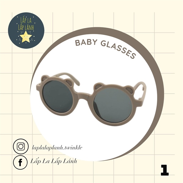 Rangubebe Kính mát gấu Xám