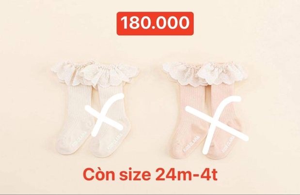 HappyPrince Vớ cho bé size 24m-4T Ren trắng