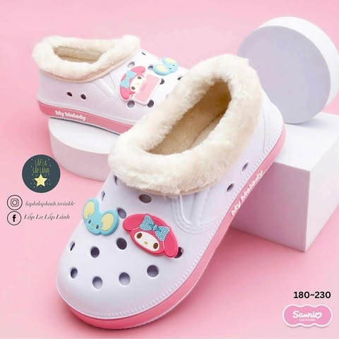 Shoelamode Giày nhựa lót lông My Melody