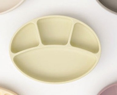 Modui Khay ăn Silicone Xanh Lá Pastel