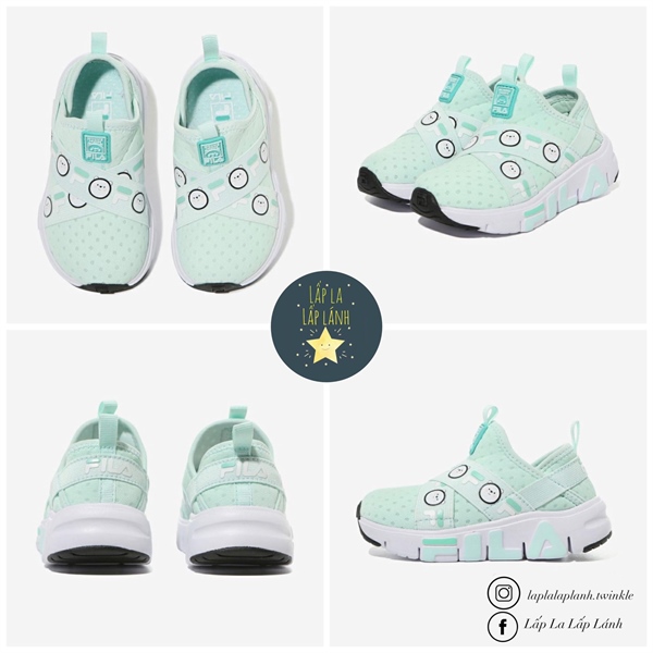 Fila Giày Gấu Xanh Mint Đan Chéo