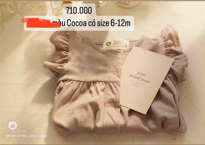 Arimcloset Đầm chim chóc size 12-24m