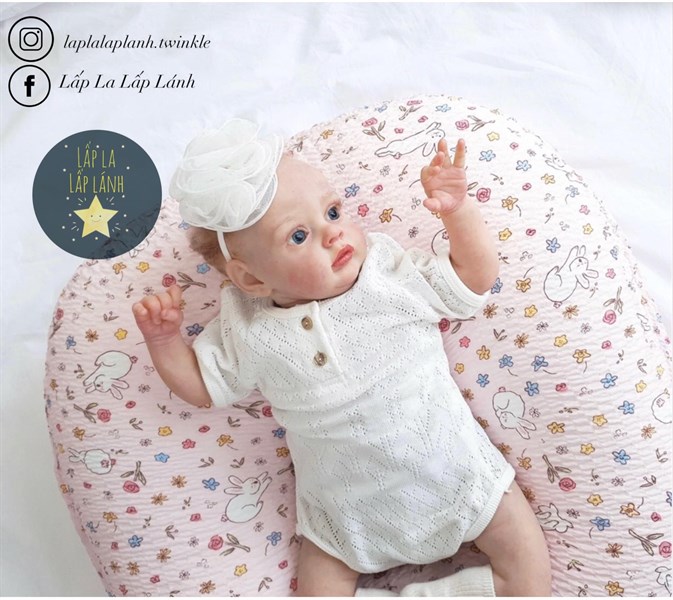 Rototobebe Vỏ gối chống trào Thỏ hồng cotton xốp