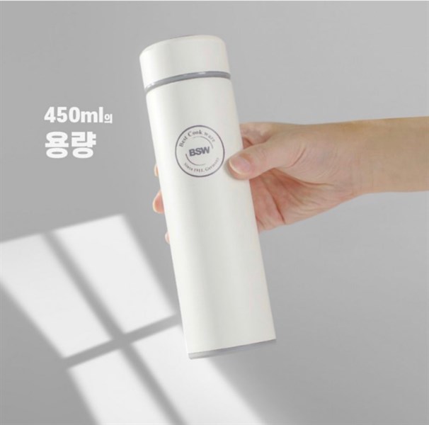 BSW Bình giữ nhiệt hiển thị nhiệt độ Trắng