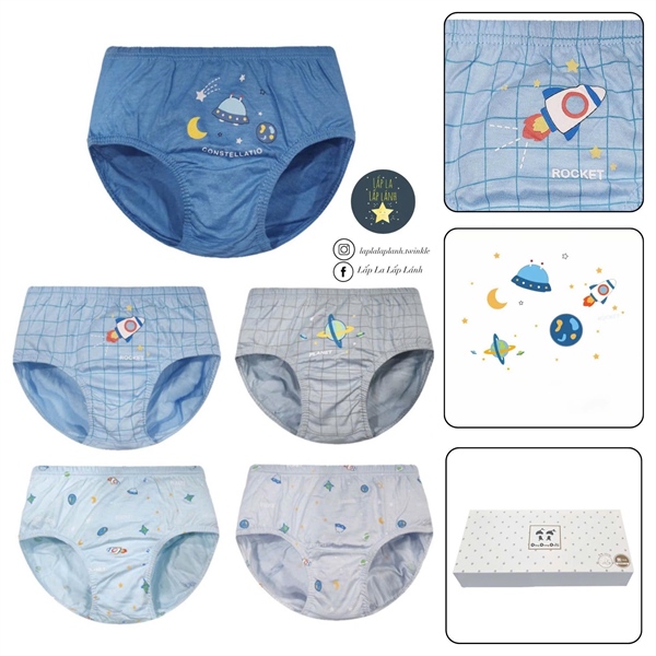 Dingdongdang Set quần chip 5p Vũ trụ size 65