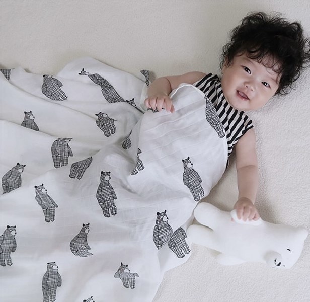 DonoDono Chăn sợi tre Gấu