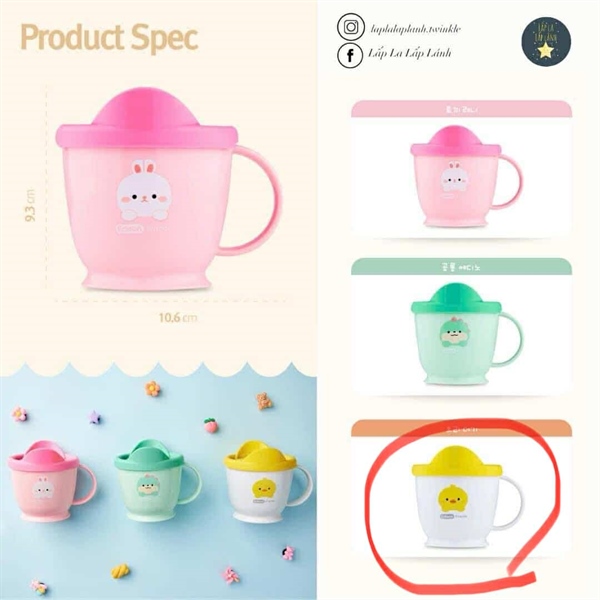 Edison Ly inox Vịt vàng có nắp