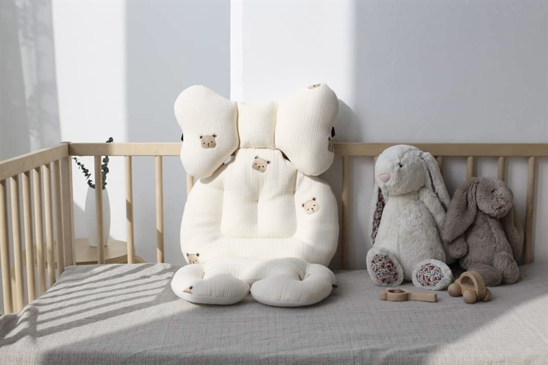 Bily Nệm lót xe đẩy Gấu Thêu Teddy