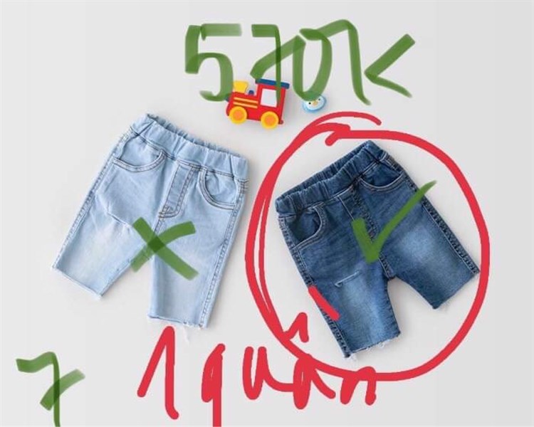 Bebermang Quần Jeans lửng Xanh đậm