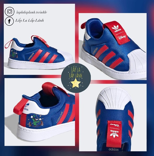 Adidas Superstar Disney Goofy Xanh Đỏ