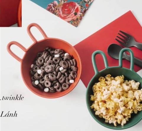 Nineware Chén Thỏ Xanh size to