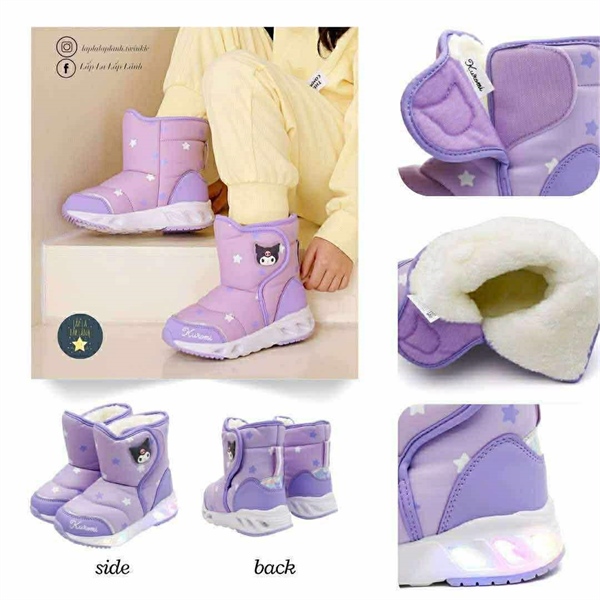 Shoelamode Boots lông Kuromi Simple LED
