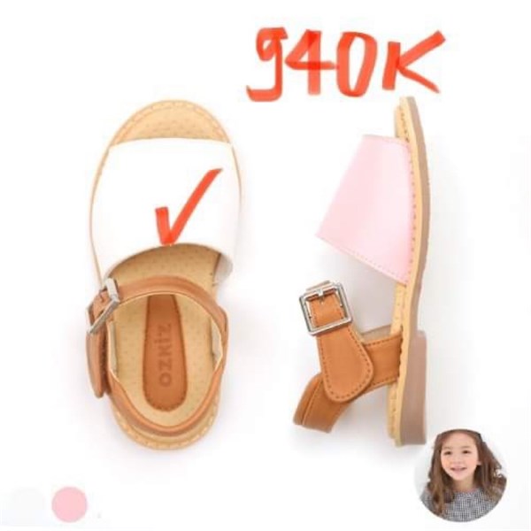 Ozkiz Sandals quai ngang trắng