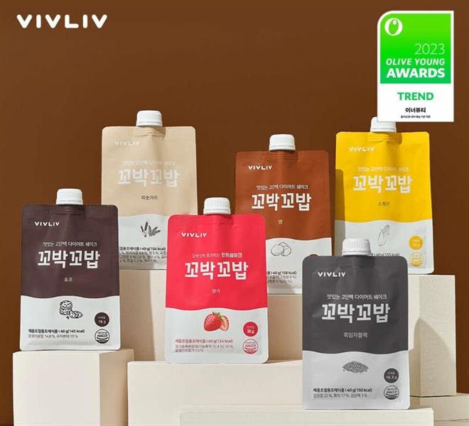 Vivliv Set shake có vòi mix 5 vị