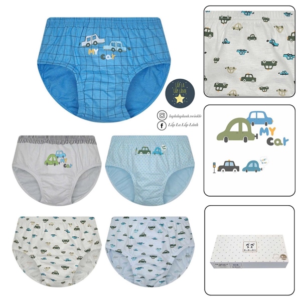 Dingdongdang Set quần chip 5p Ô tô size 85