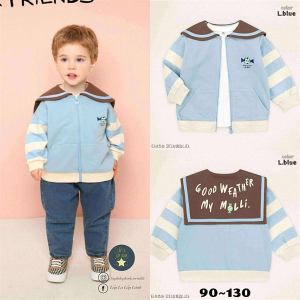 Mellimolli Áo khoác thủy thủ cổ nâu