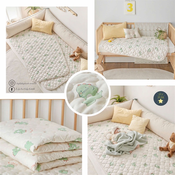 Prielle Lót chống thấm khủng long size S 75x100