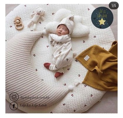 All4home Moon pillow beige, phối 2 hạt châu