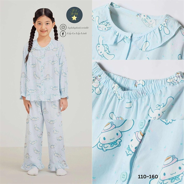 Spaokids Set pyjama SPPPF49KU3 dài tay cổ bèo