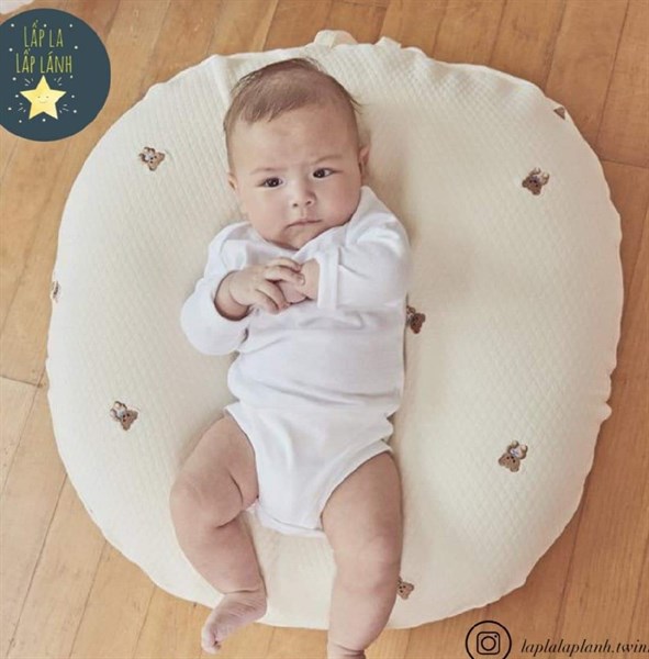 Rototobebe Vỏ gối chống trào AIRMESH Gấu nơ