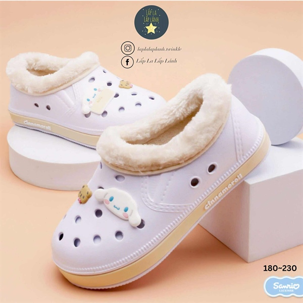Shoelamode Giày nhựa lót lông Cinnamoroll