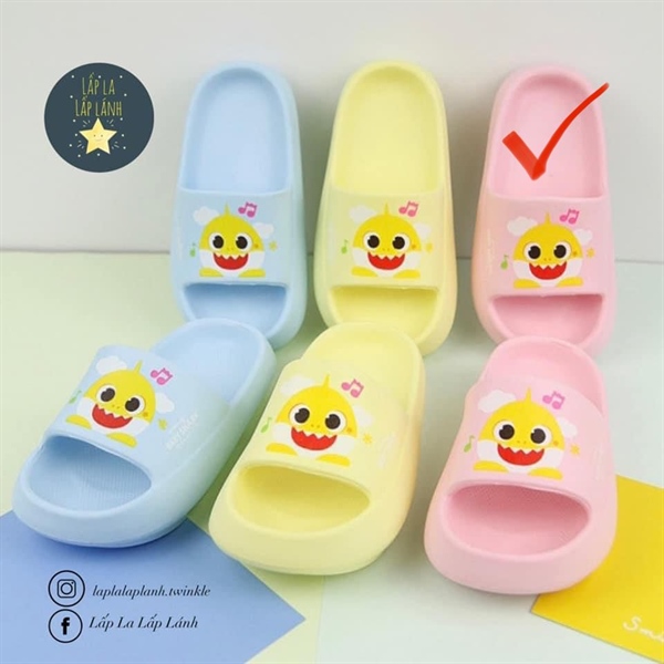 Pinkfong Dép nhựa hồng size 180