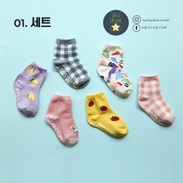 Dailylike Set 6 vớ mẫu 7 size M