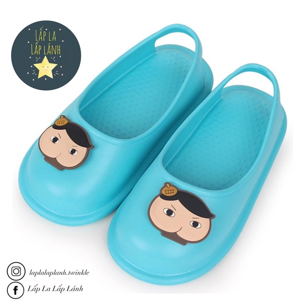 PANCOAT Giày nhựa Nón Hạt Dẻ Xanh Dương