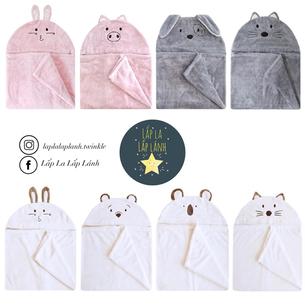 MDB Khăn tắm có mũ Thỏ trắng