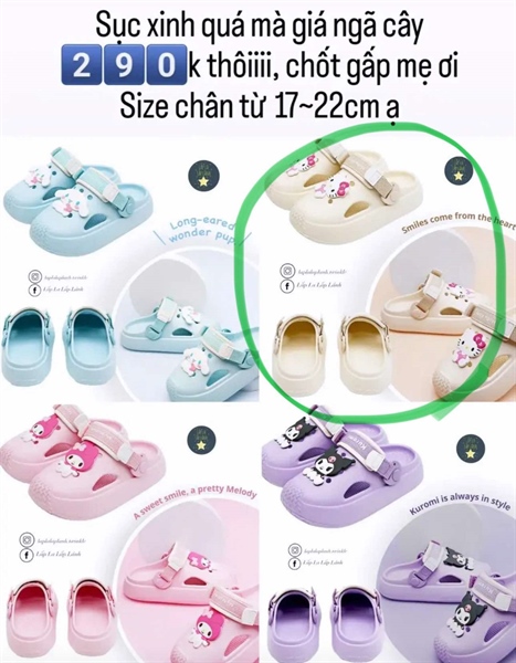 Shoelamode Sục hello kitty size 190