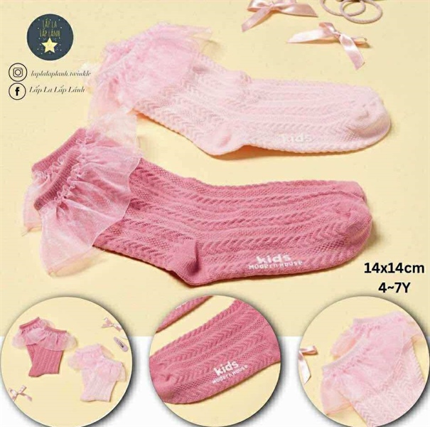ModernHouse Set vớ 2p Lovely Lace 4-7Y