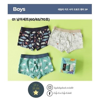 Dailylike Set quần chip Boy 1 size 65 4-5y